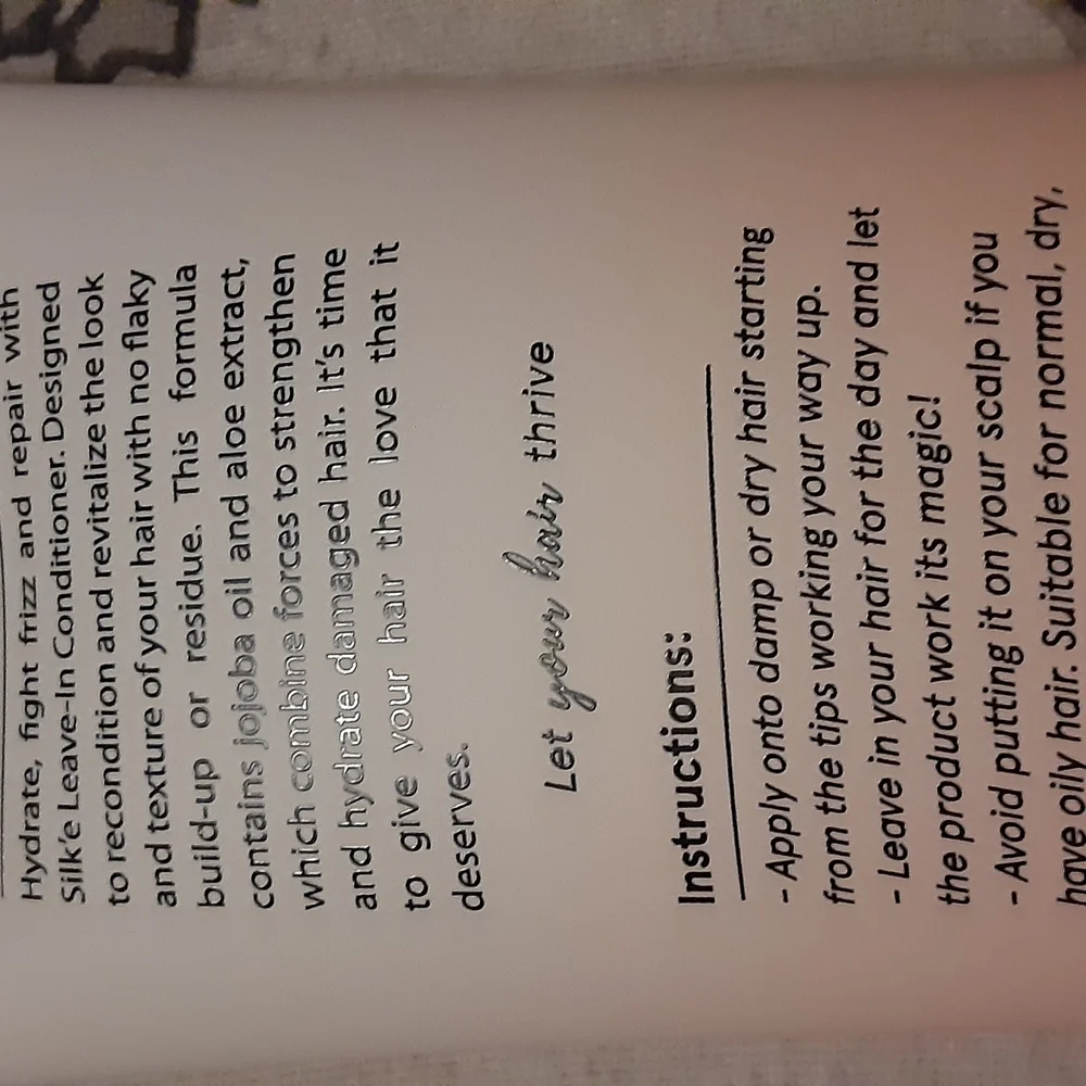 SILK'S Leave In Cream Rinse - Picture 2 of 2